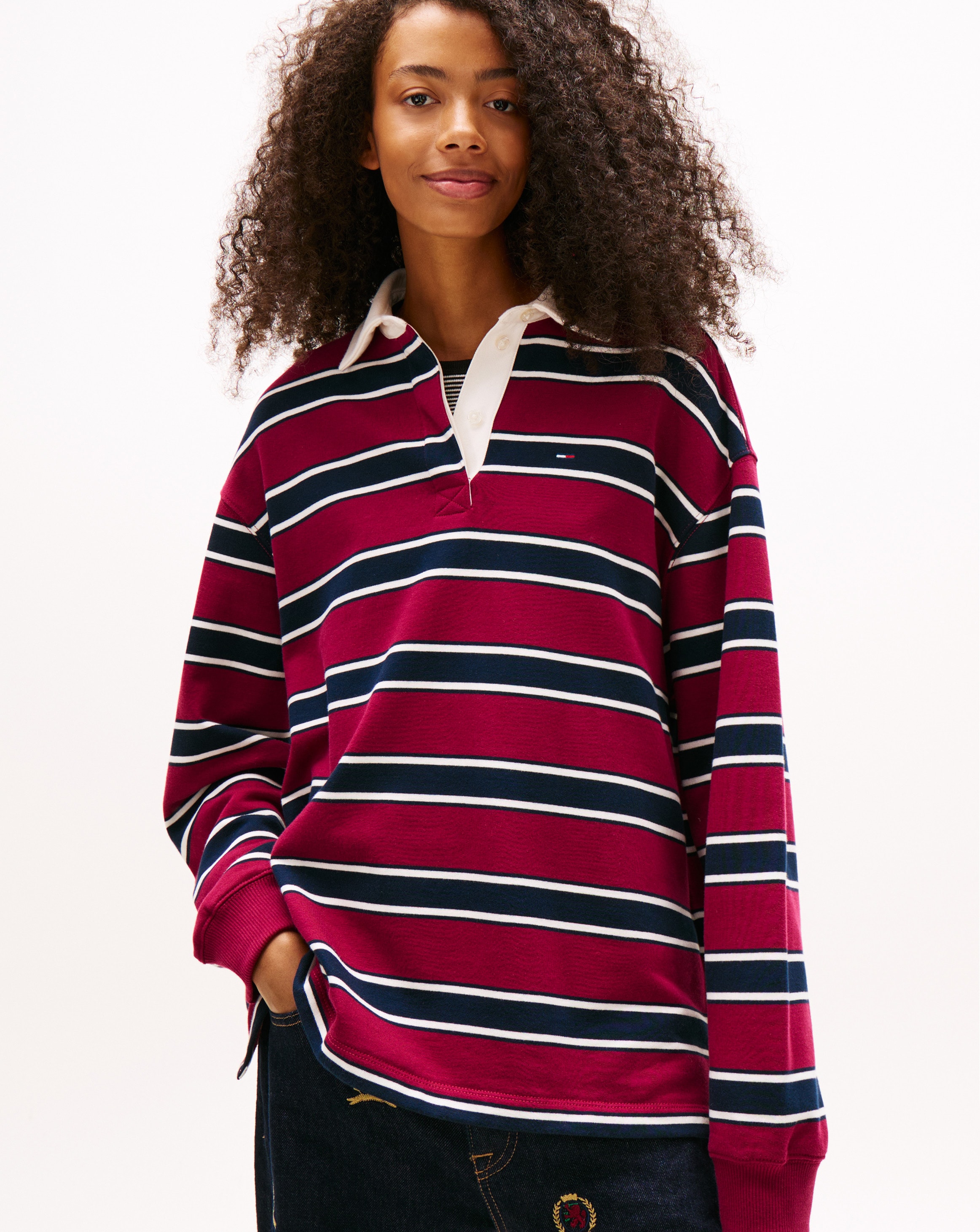 New In - Tommy Jeans Relaxed Fit Stripe Rugby