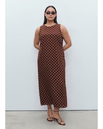 MANGO POLKA DOT MIDI DRESS