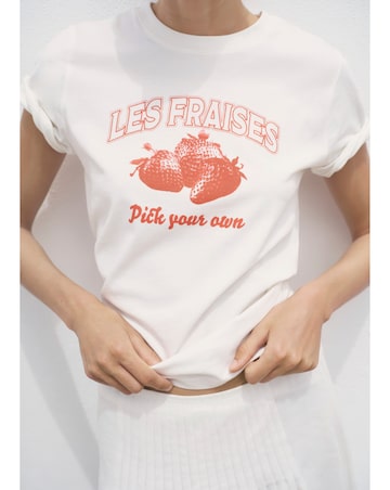 MANGO GRAPHIC STRAWBERRY T-SHIRT