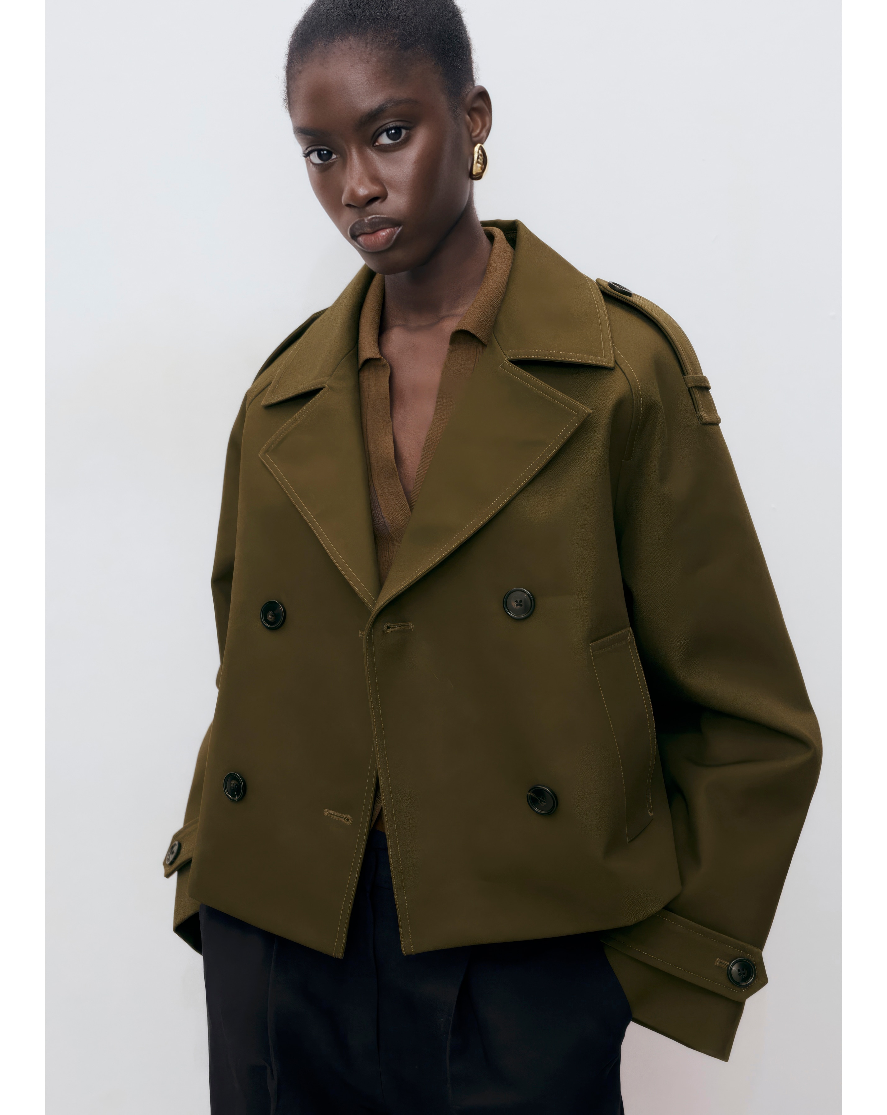 New In - Mango Cropped Trenchcoat