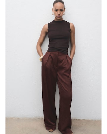 MANGO CRINKLE TROUSERS