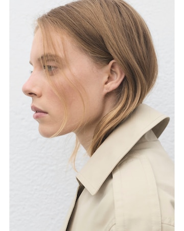 MANGO CROPPED TRENCH