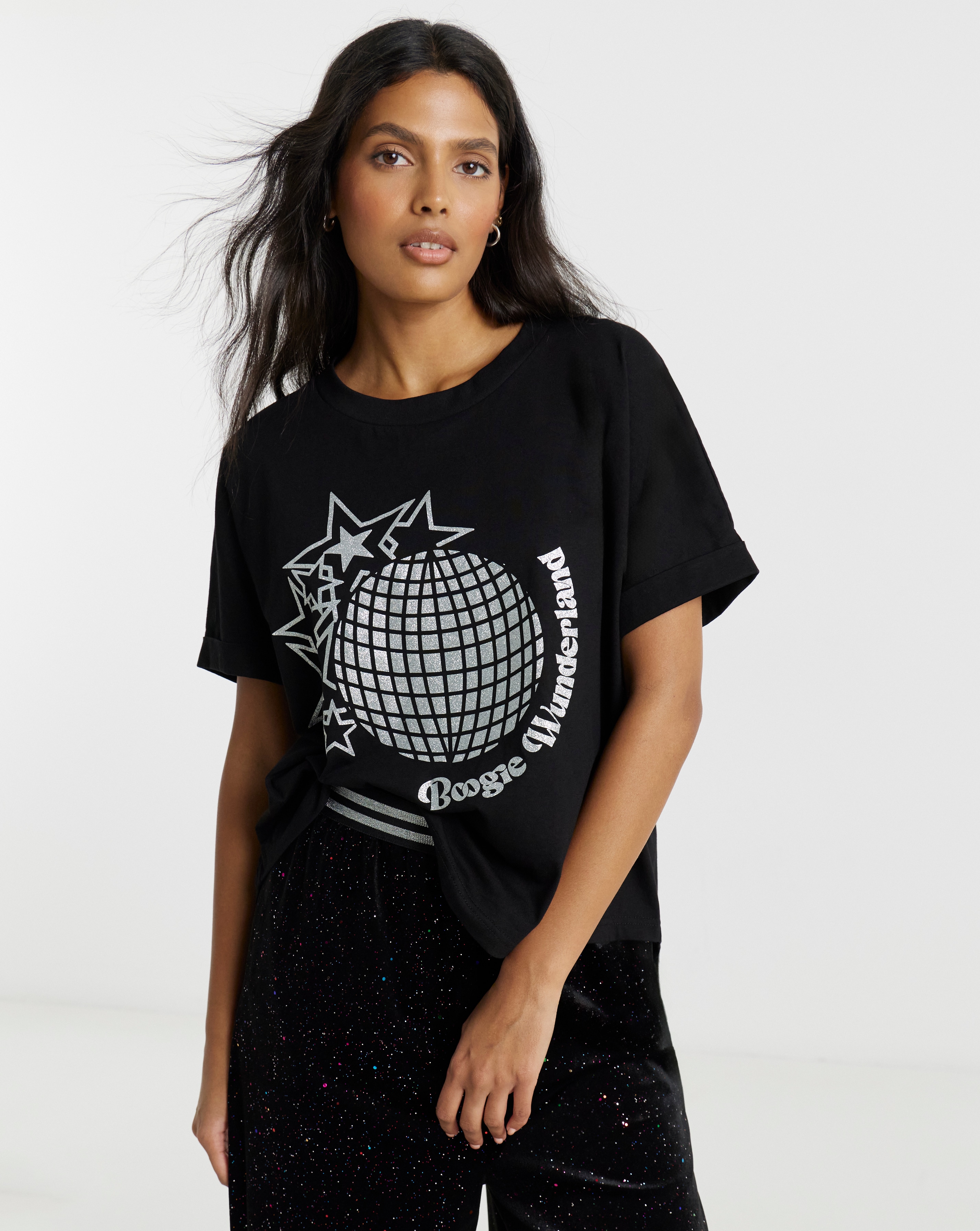 New In - Twisted Wunder Phoebe Foil Print T-Shirt