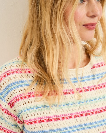 FatFace Flora Stripe Knitted Top