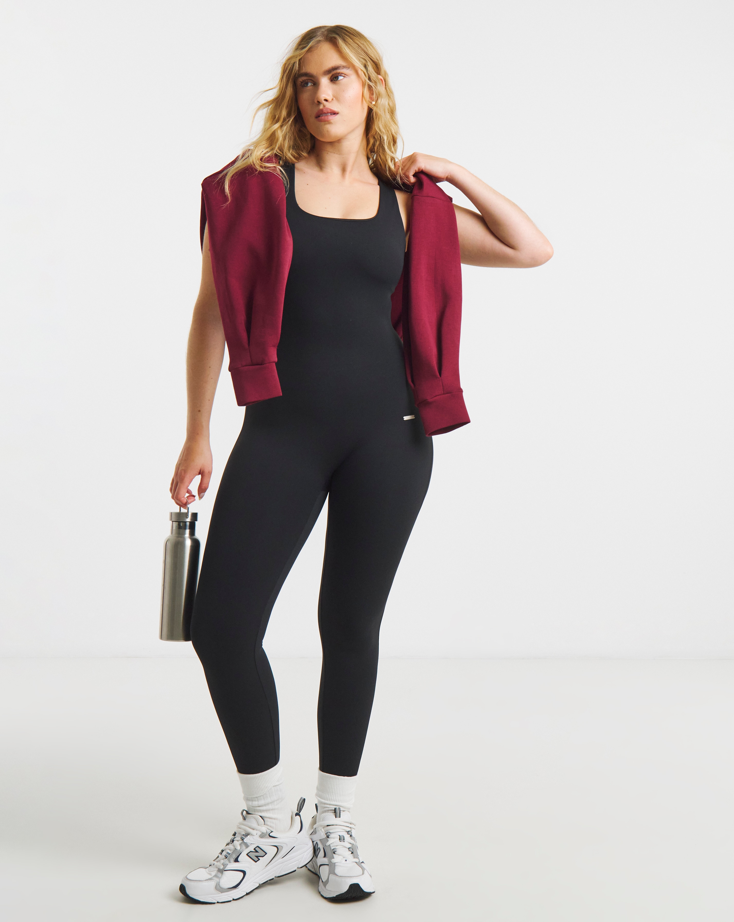 New In - Sculpt Activewear Square Neck Jumpsuit