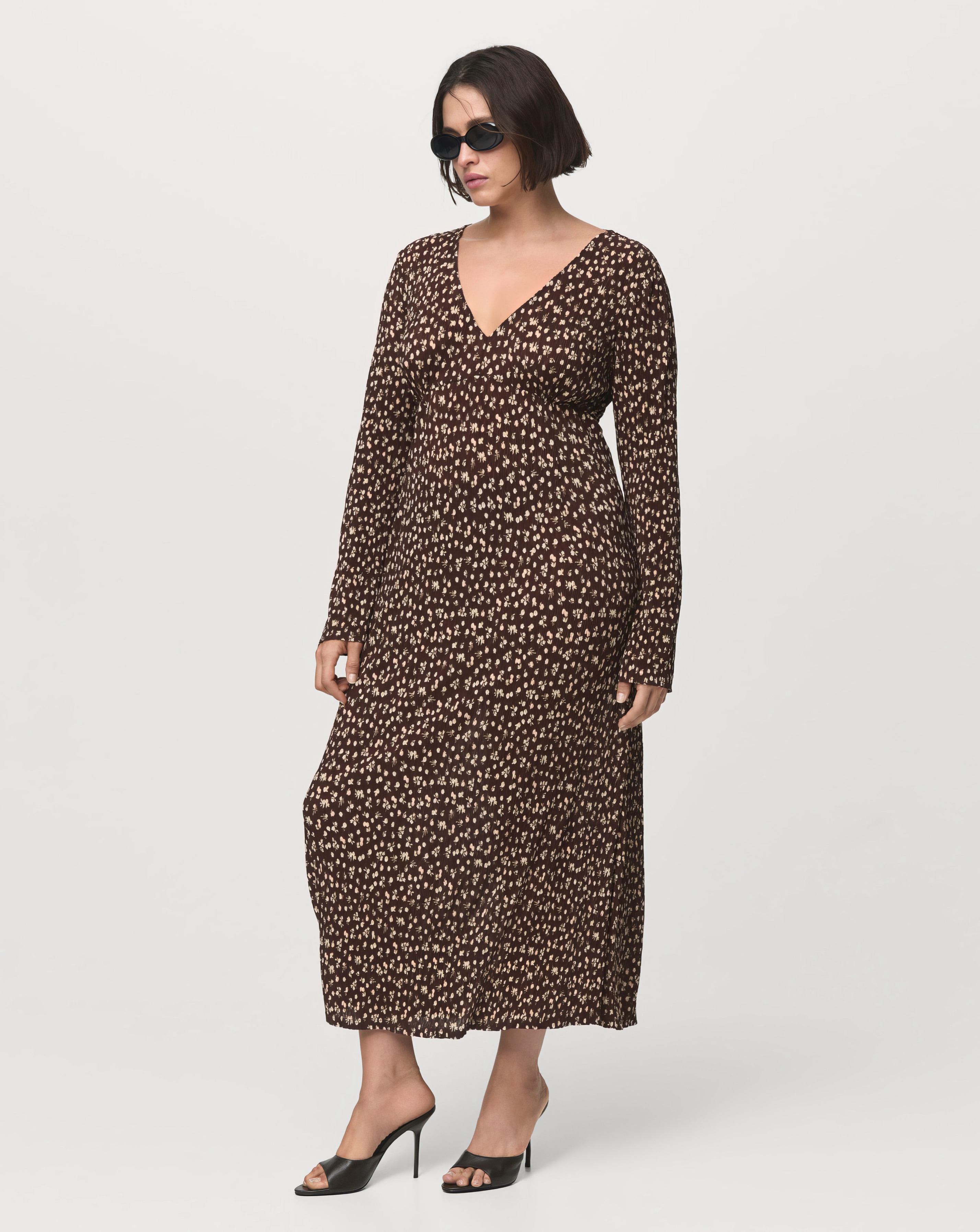 New In - Mango Flare Sleeve Floal Midi Dress