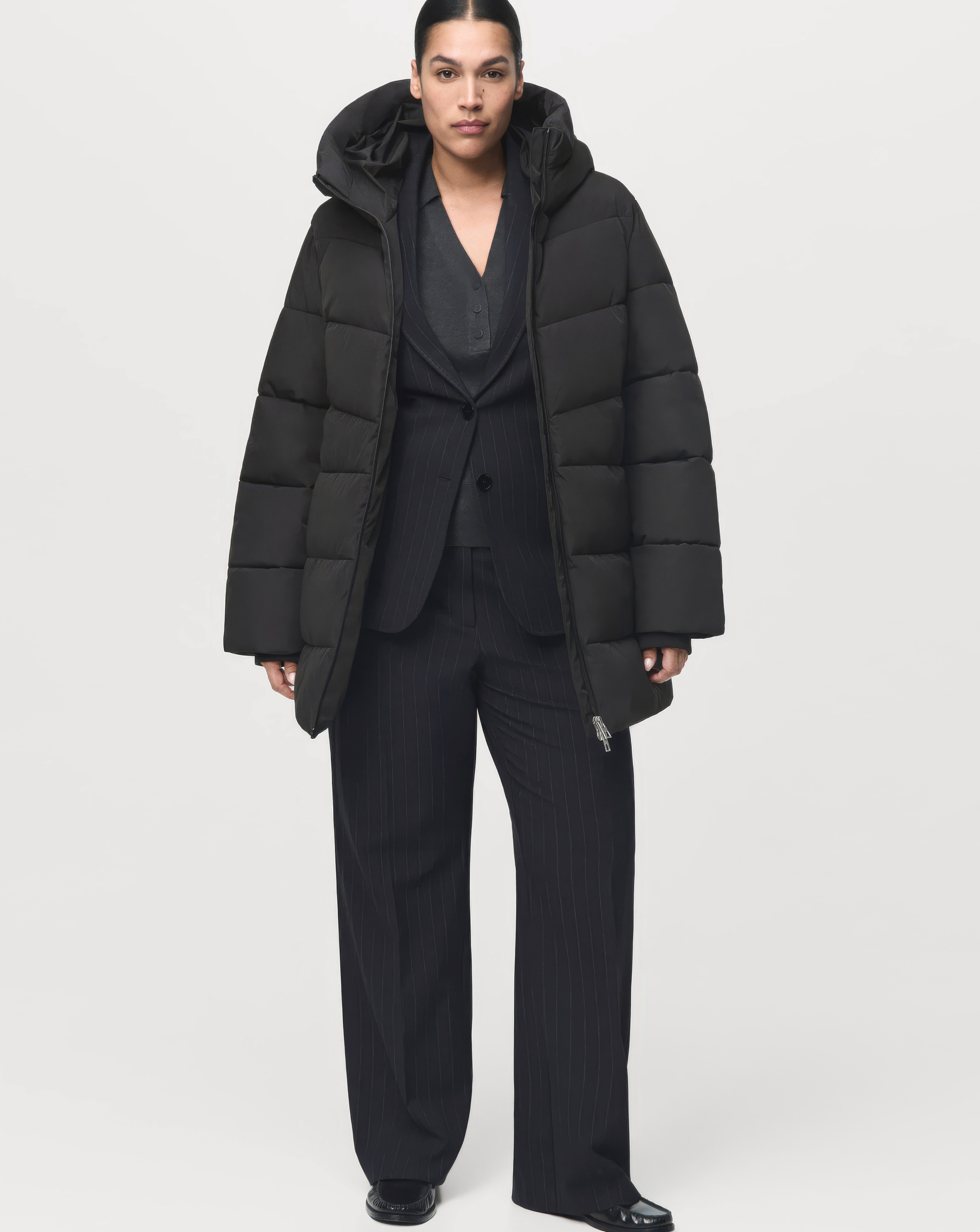 New In - Mango Double Zip Hooded Puffer Coat