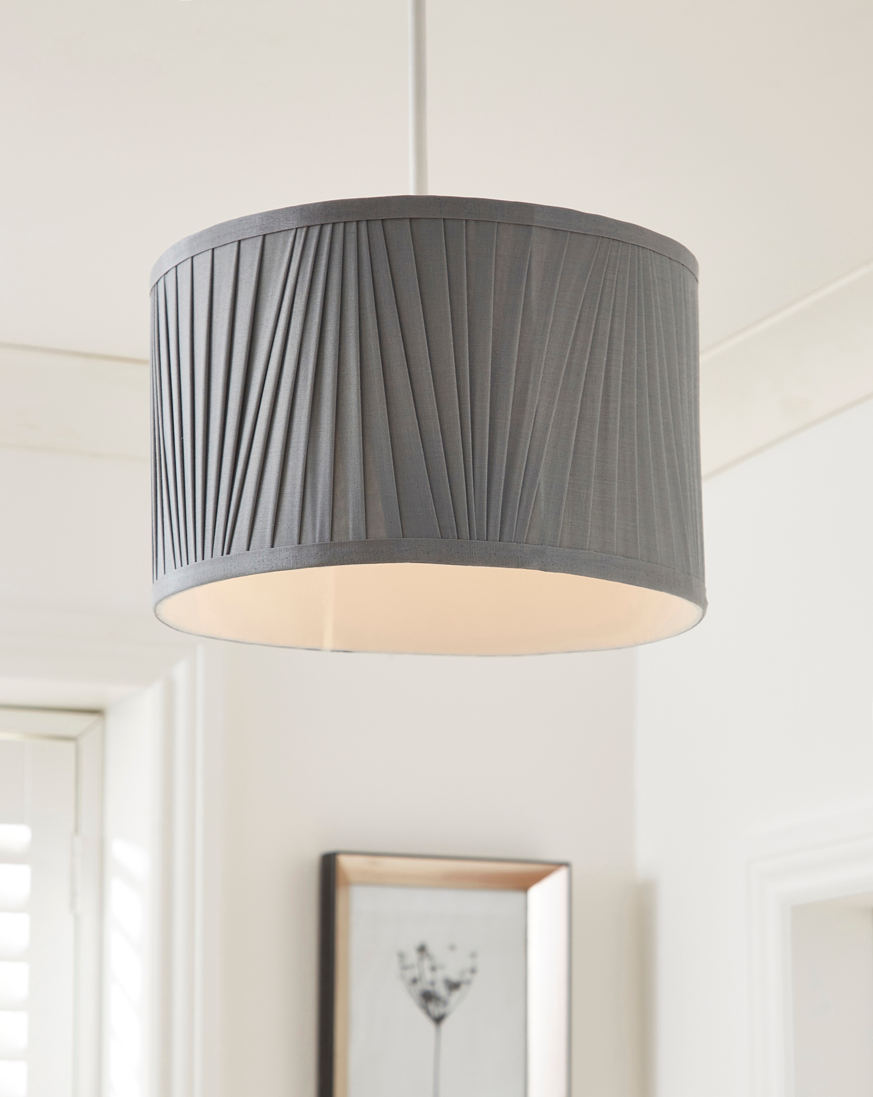 New In - Grey Pleated Shade 30cm