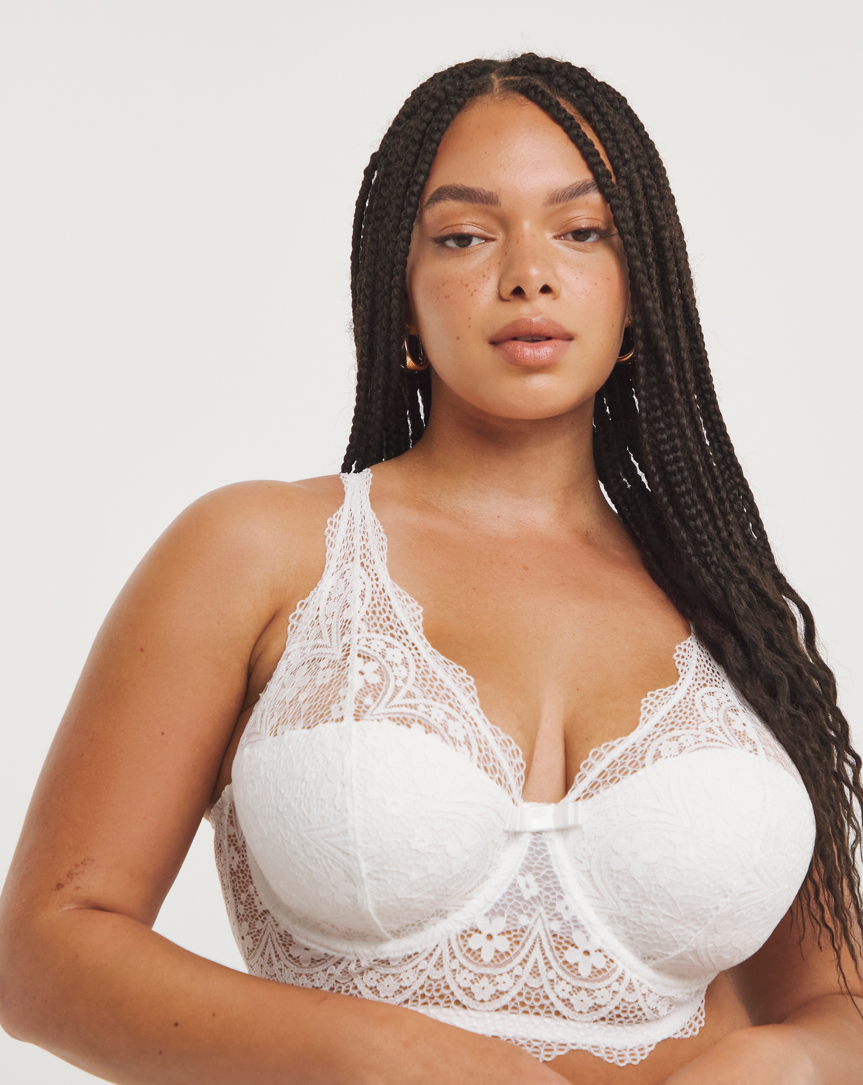 Plus size white deals lace bralette