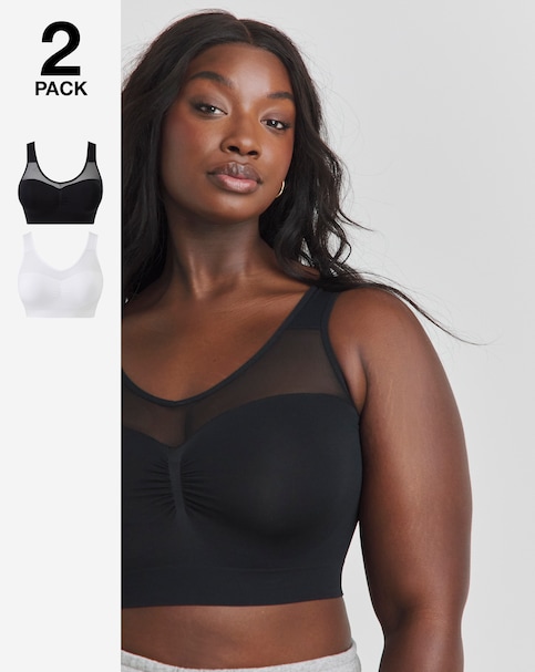 2 Pack Sleep Tops - Black/White