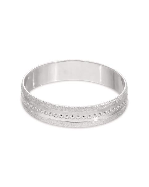 9CT WG 4MM WED Ring - Gift For Her