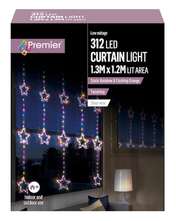 Multi Colour Star LED Christmas Window Lights