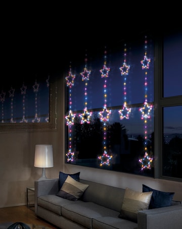 Multi Colour Star LED Christmas Window Lights