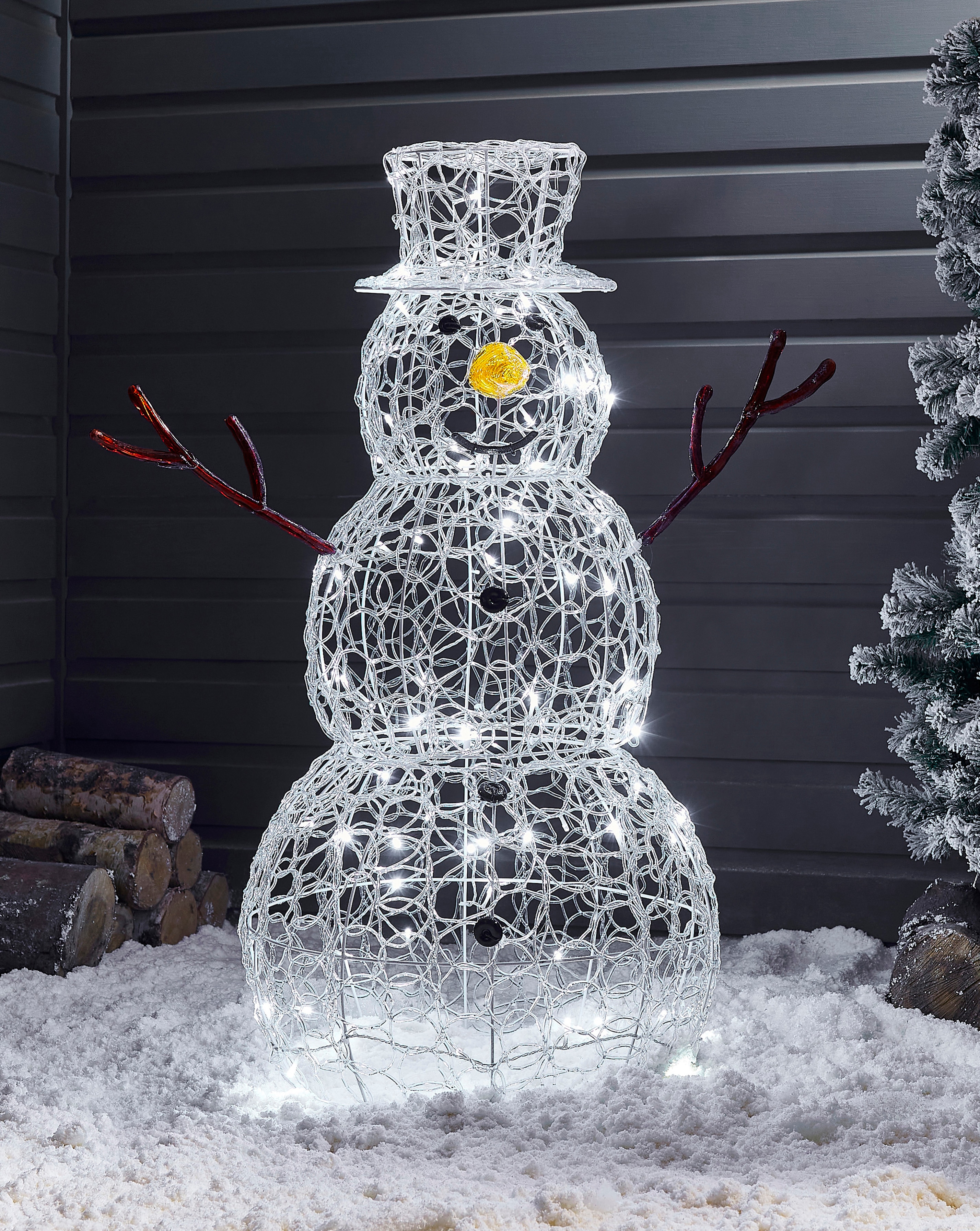 Outdoor Twinkling Snowman - 90cm