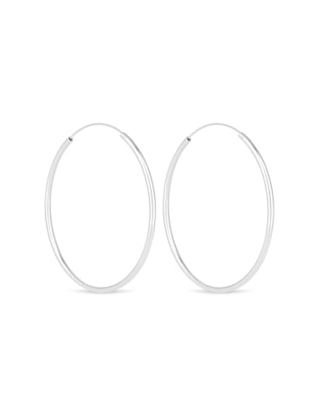Simply Silver Sterling Silver 925 Large Hoop Earrings