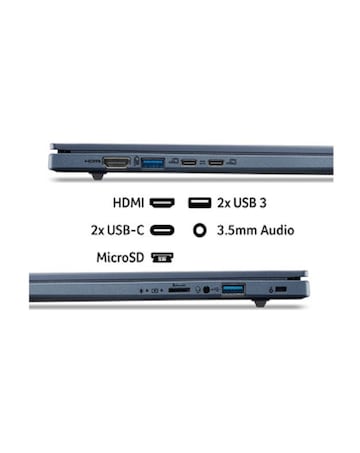 Acer Aspire 14in Copilot+ Laptop - Snapdragon X 16GB 512GB FHD+ - Blue