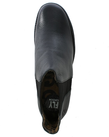 Fly London Woss Black Leather Wedge Ankle Boots