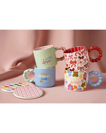 Raspberry Blossom Mug & Coaster Set - Brewed With Love