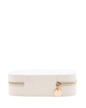 Sophia Lane White & Blue Floral Jewellery Box