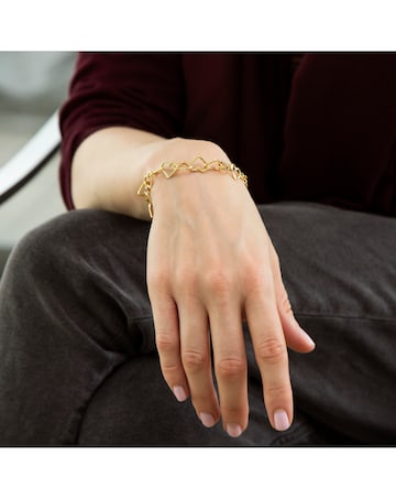 9ct Gold Heart-Link Belcher Bracelet