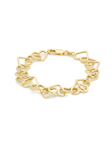 9ct Gold Heart-Link Belcher Bracelet