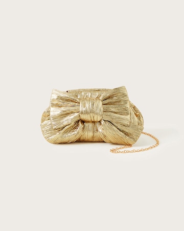 Monsoon Oversized Bow Metallic Bag