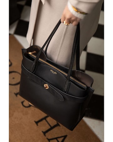 Luella Grey Oriana Black Laptop Tote