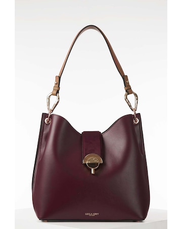Luella Grey Alexi Plum/Tan Hobo Tote