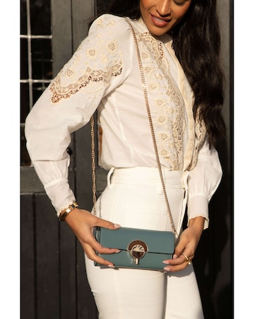 Luella Grey Ginny Airforce Blue Purse/Evening Bag