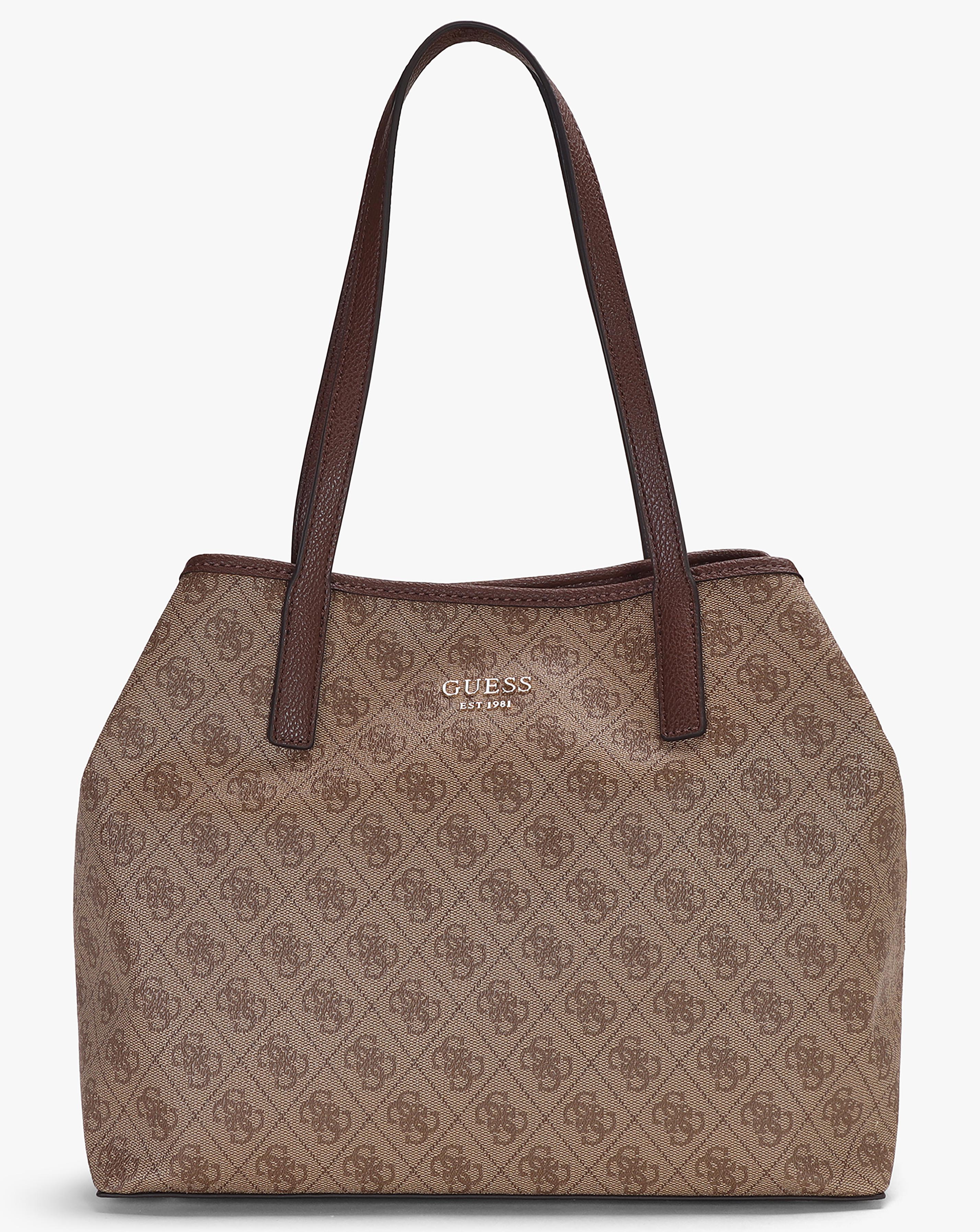 Guess Vikky II Latte Logo Tote Bag Simply Be