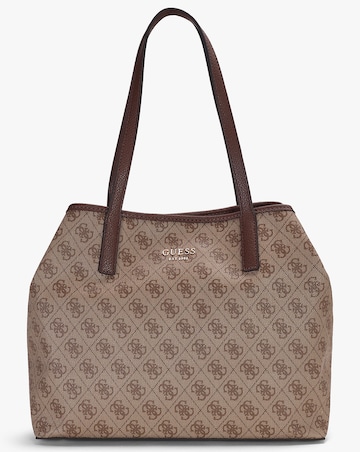 Guess Vikky II Latte Logo Tote Bag
