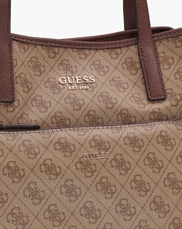 Guess Vikky II Latte Logo Tote Bag