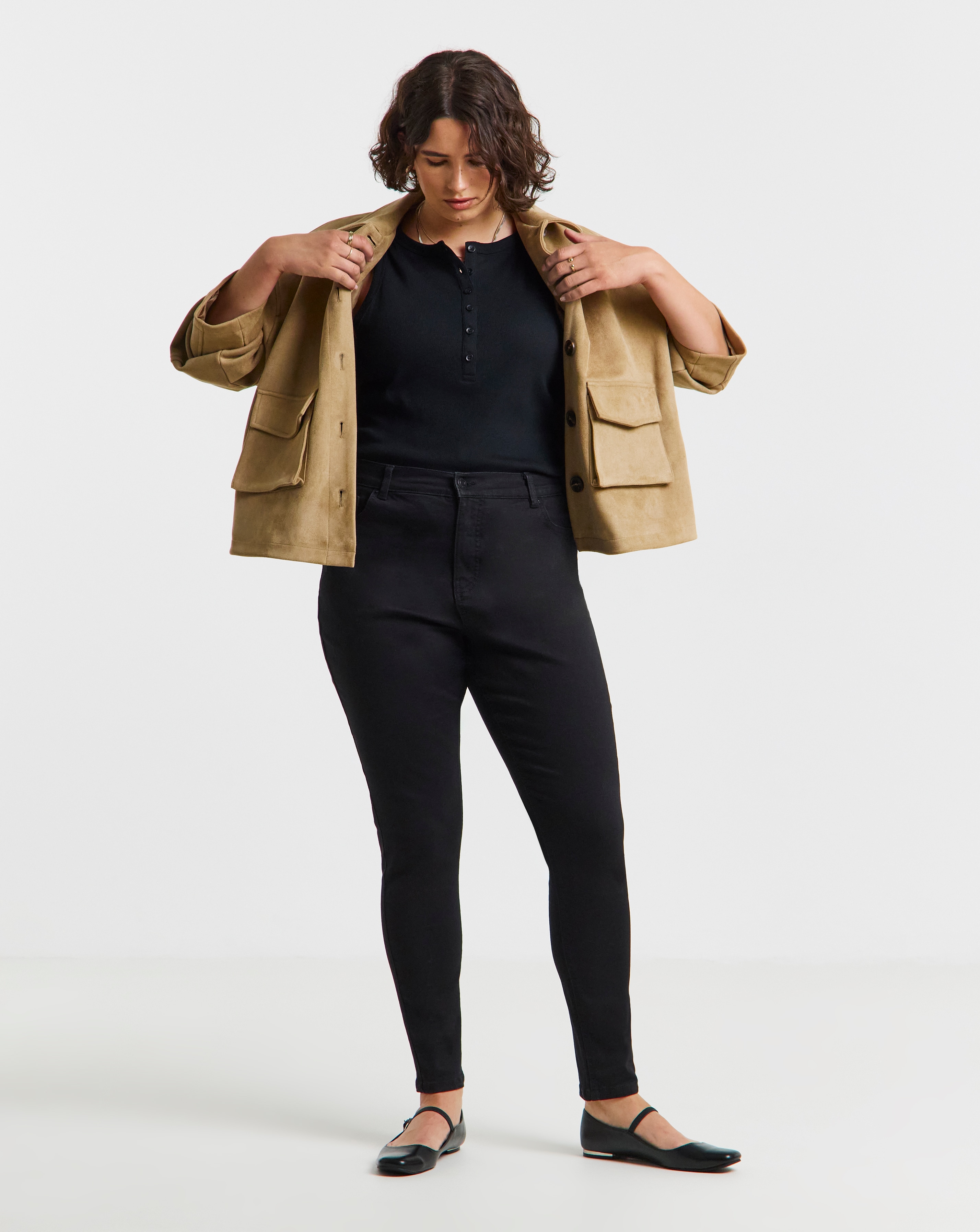 Black Simply Be 24/7 Skinny Jeans