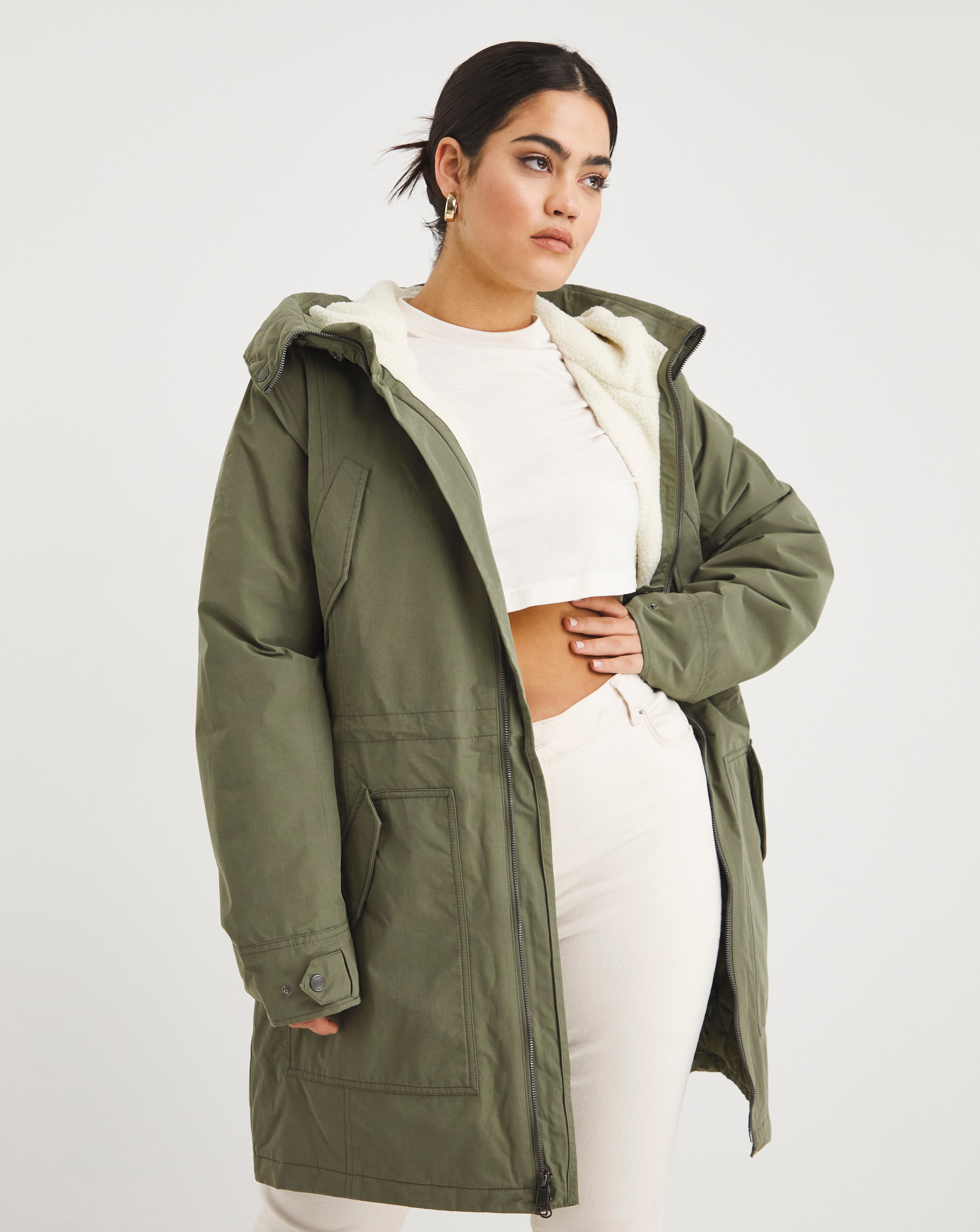 Jack wolfskin rocky outlet point parka woodland green