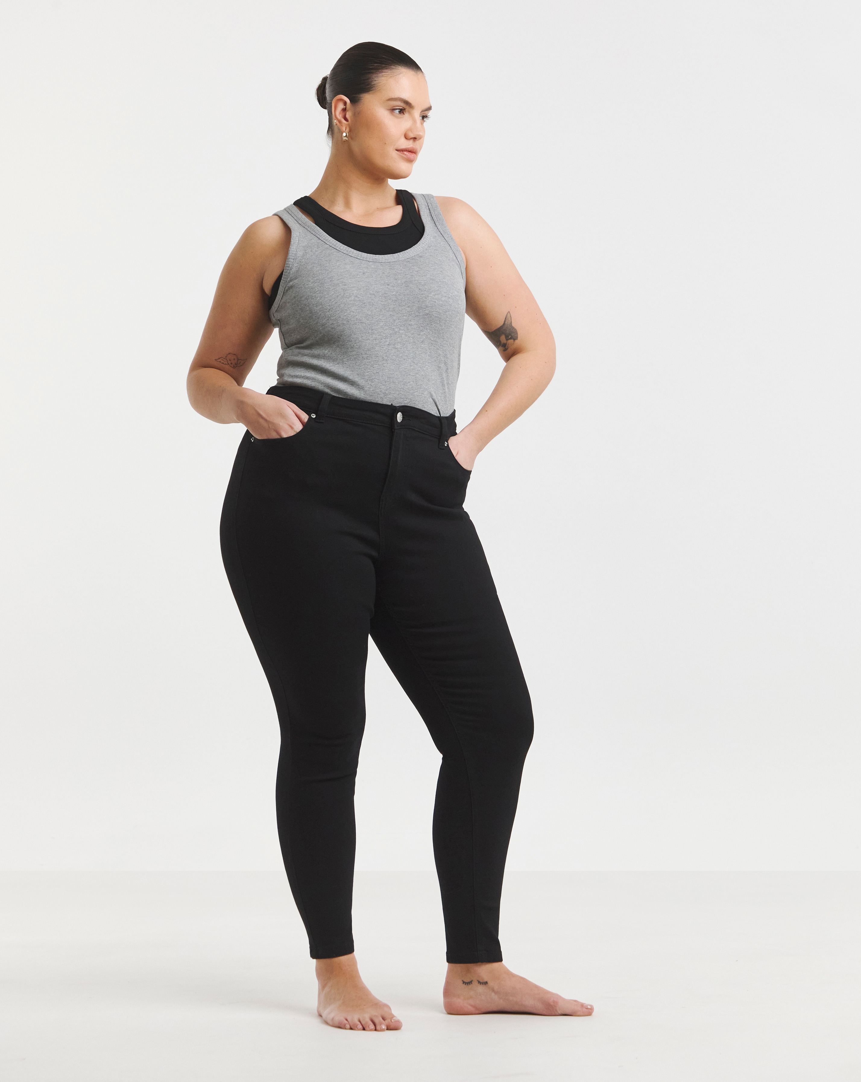 Black Skinny Highwaist Super Stretch